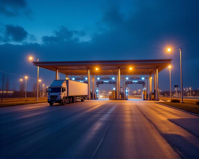 Security check at international border for logistics